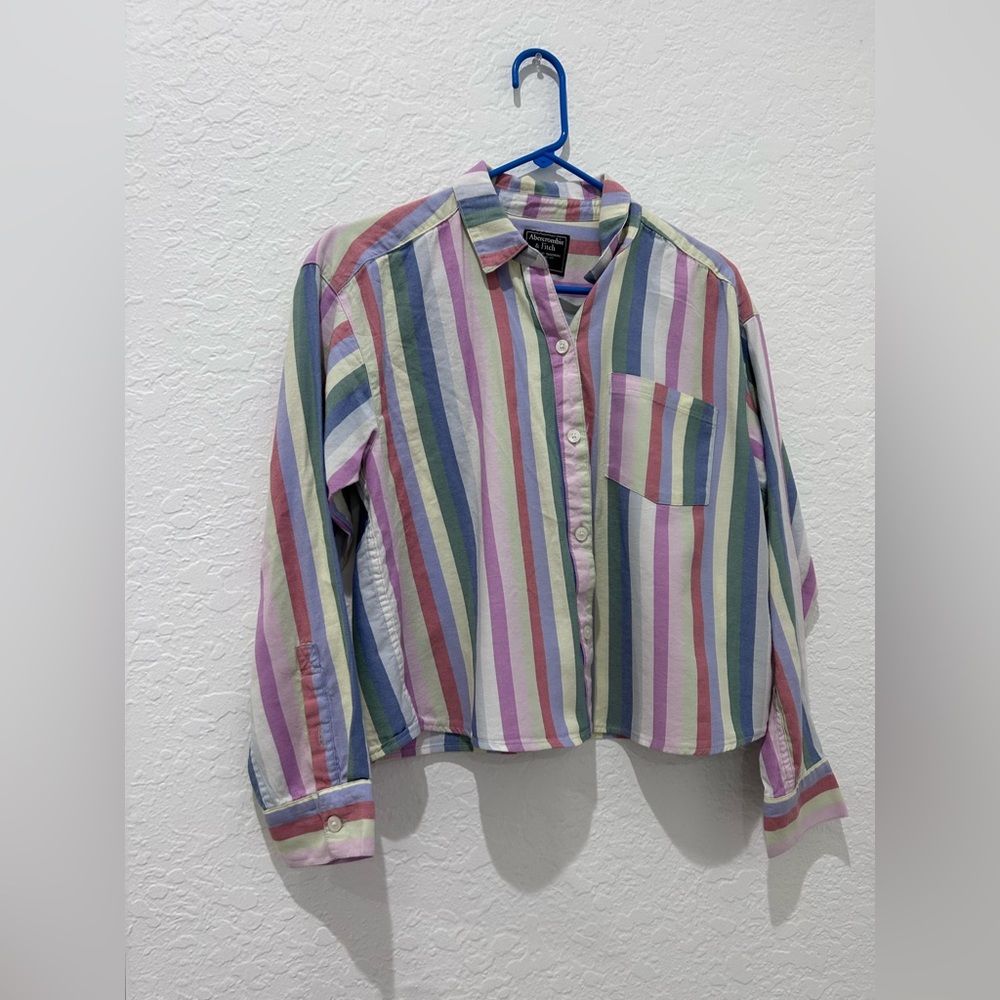 ABERCROMBIE & FITCH • Multi Pastel Color Shirt • sz M